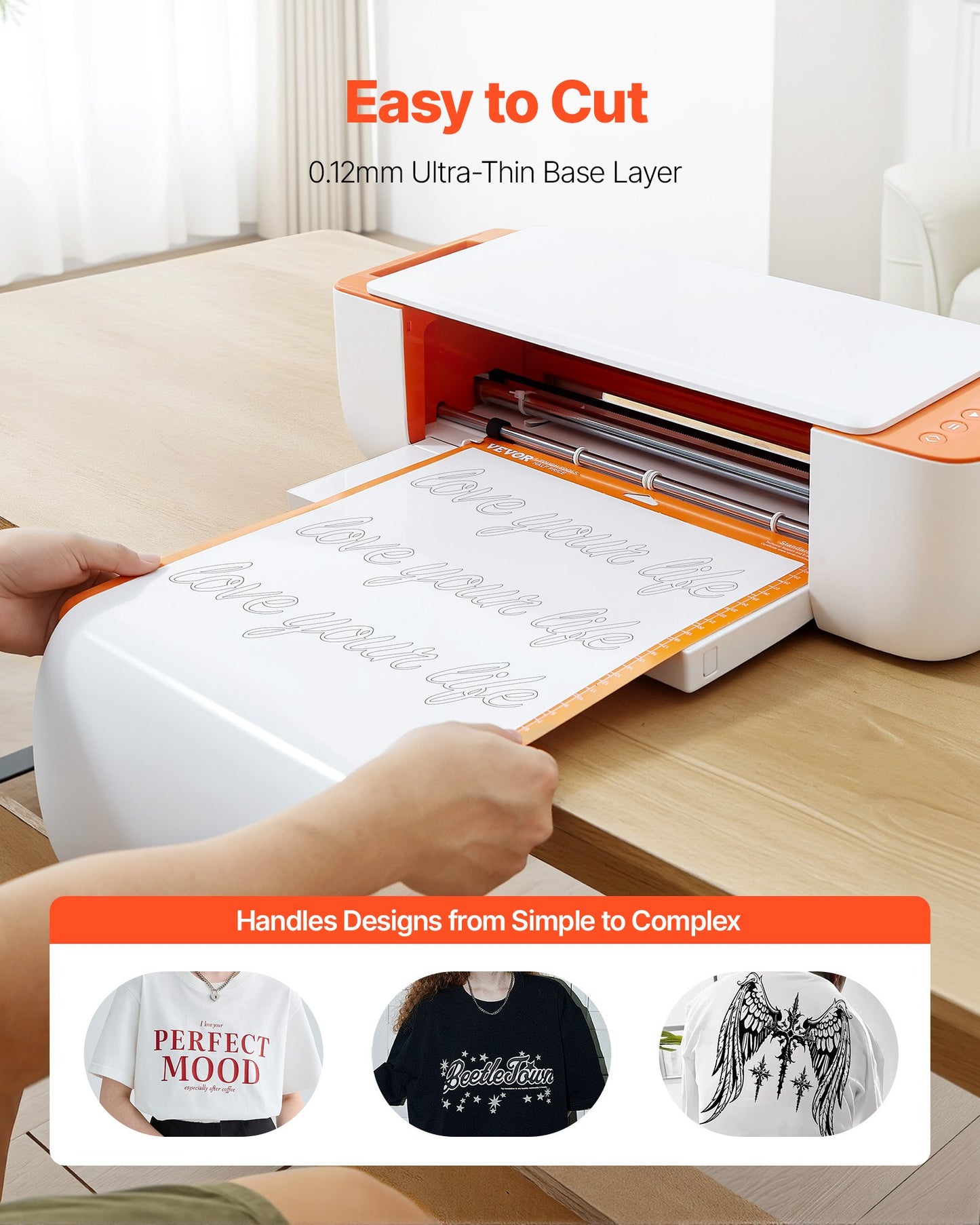 Värmeöverföringsvinyl, 304,8 x 21 336 mm, blank vit HTV-strykvinylrulle, lätt att skära och rensa bort, stark vidhäftning, kompatibel med skärmaskiner, för olika material, t-shirts, kuddar, hattar