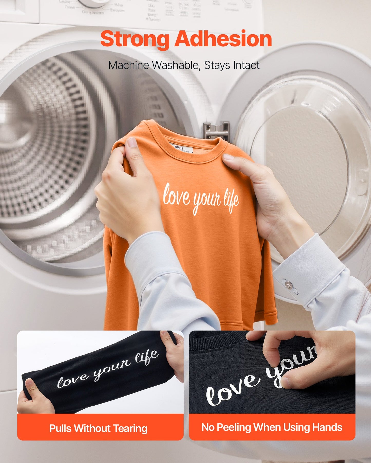 Värmeöverföringsvinyl, 304,8 x 21 336 mm, blank vit HTV-strykvinylrulle, lätt att skära och rensa bort, stark vidhäftning, kompatibel med skärmaskiner, för olika material, t-shirts, kuddar, hattar