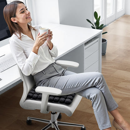 Uppblåsbar sittdyna, 3D-luftcellssittdyna för tryckavlastning, Lycra- och TPU-rullstolssittdyna med manuell pump, lätt och bärbar för resor, kontor, bil, flygplan