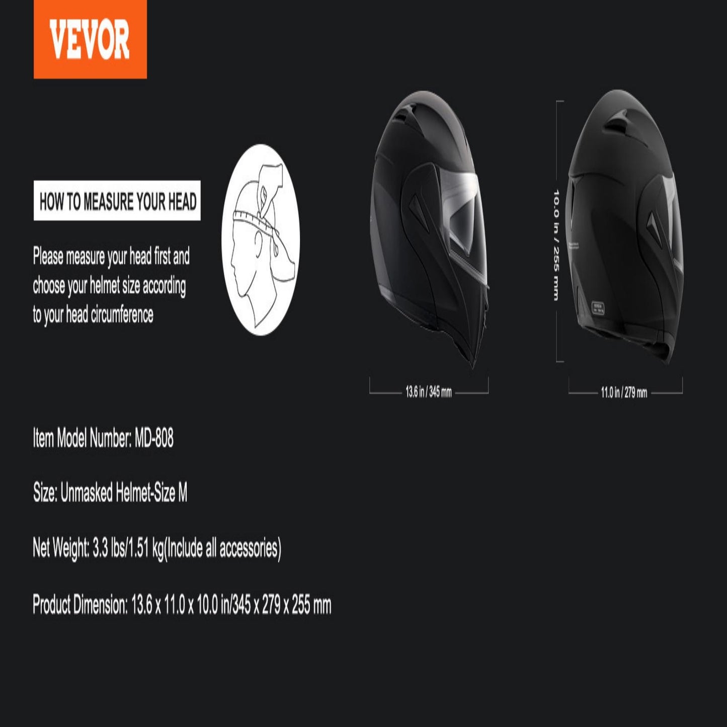 Motorcykelhjälm, omaskerad, Smart Street ABS och högdensitetshjälm med Bluetooth-kortplats och utbytbart glas, DOT-godkänd bekväm motocrosshjälm, lämplig för ungdomar och vuxna