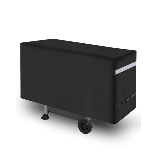 Grillöverdrag, 66 tums grillöverdrag för utomhusgrillar, vattentätt, blekningsbeständigt, väderbeständigt, kraftigt 600D polyester, lätt att ta på och av, med säkra spännen, svart