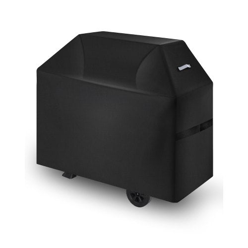 Grillöverdrag, 58 tums grillöverdrag för utomhusgrillar, vattentätt, blekningsbeständigt, väderbeständigt, kraftigt 600D polyester, enkelt på och av, med kardborreband, svart