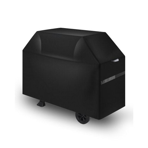 Grillöverdrag, 48 tums grillöverdrag för utomhusgrillar, vattentätt, blekningsbeständigt, väderbeständigt, kraftigt 600D polyester, enkelt på och av, med kardborreband, svart