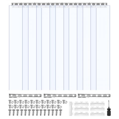 Remsgardin PVC Dörrgardin 106,7x213,4 cm Kyl/Frys Klar Plast