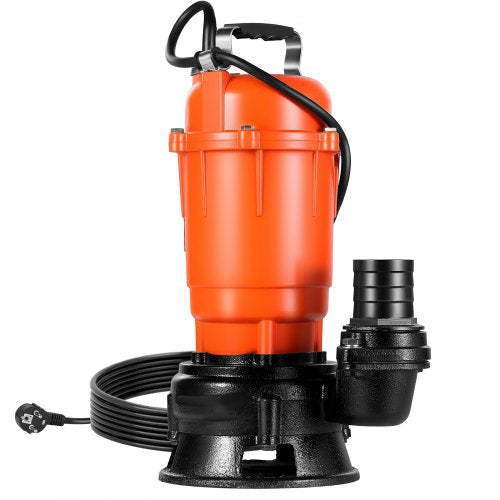 550W dränkbar avloppspump, 18000 l/h, dränkbar avloppspump i gjutjärn med 5 cm utlopp, 10 m maxlyft, dränerar smutsigt rent vatten, för pooler, trädgård, dammar, källare, översvämmade områden