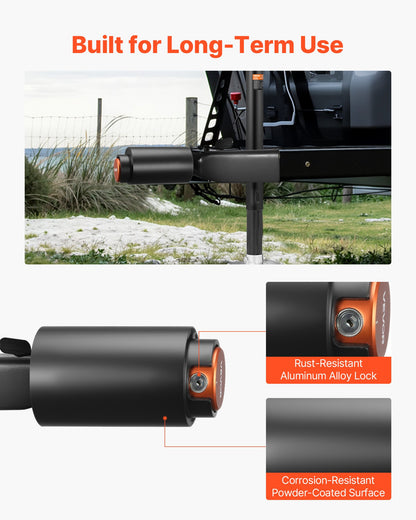 Släpvagnslås, passar 50,6 och 58,6 mm Bulldog släpvagnskopplingar, kraftigt dragkrokslås med 3 nycklar säkrar säkerhetskedjor, korrosionsbeständigt, stöldskyddande husvagnslås för husbil, släpvagn, båt