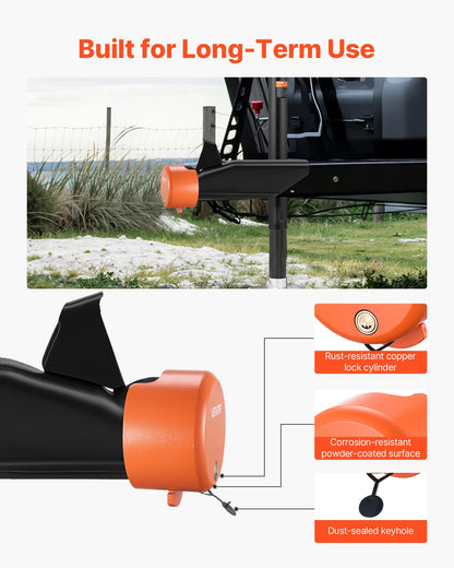 Släpvagnslås, passar 47,5, 50,6 och 58,6 mm raka kulkopplingar, kraftigt dragkrokslås med 4 nycklar säkrar säkerhetskedjor, stöldskyddande husvagnslås för husbil, släpvagn, båt