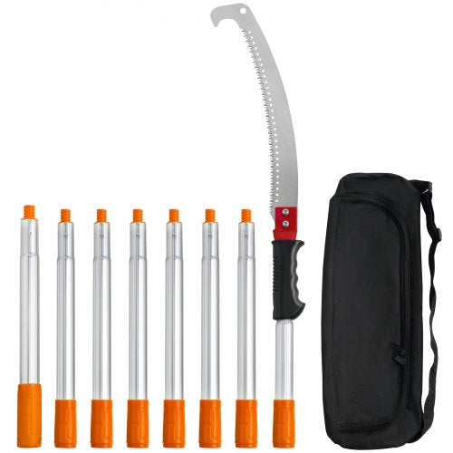 Manuell stångsåg, 1,2-2,7 m utdragbar trädsekatör, vasst stålblad för trimning av höga grenar, manuell grentrimmer med lättviktshandtag i aluminiumlegering, för beskärning av palmer och buskar