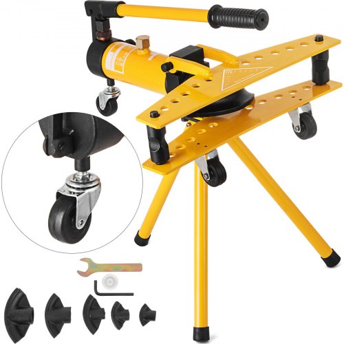 Manuell hydraulisk rörbockningsmaskin 10 ton manuell hydraulisk rörbockningsmaskin 6,4–25,4 mm diameter 6 formar för värme- och rörkonstruktion