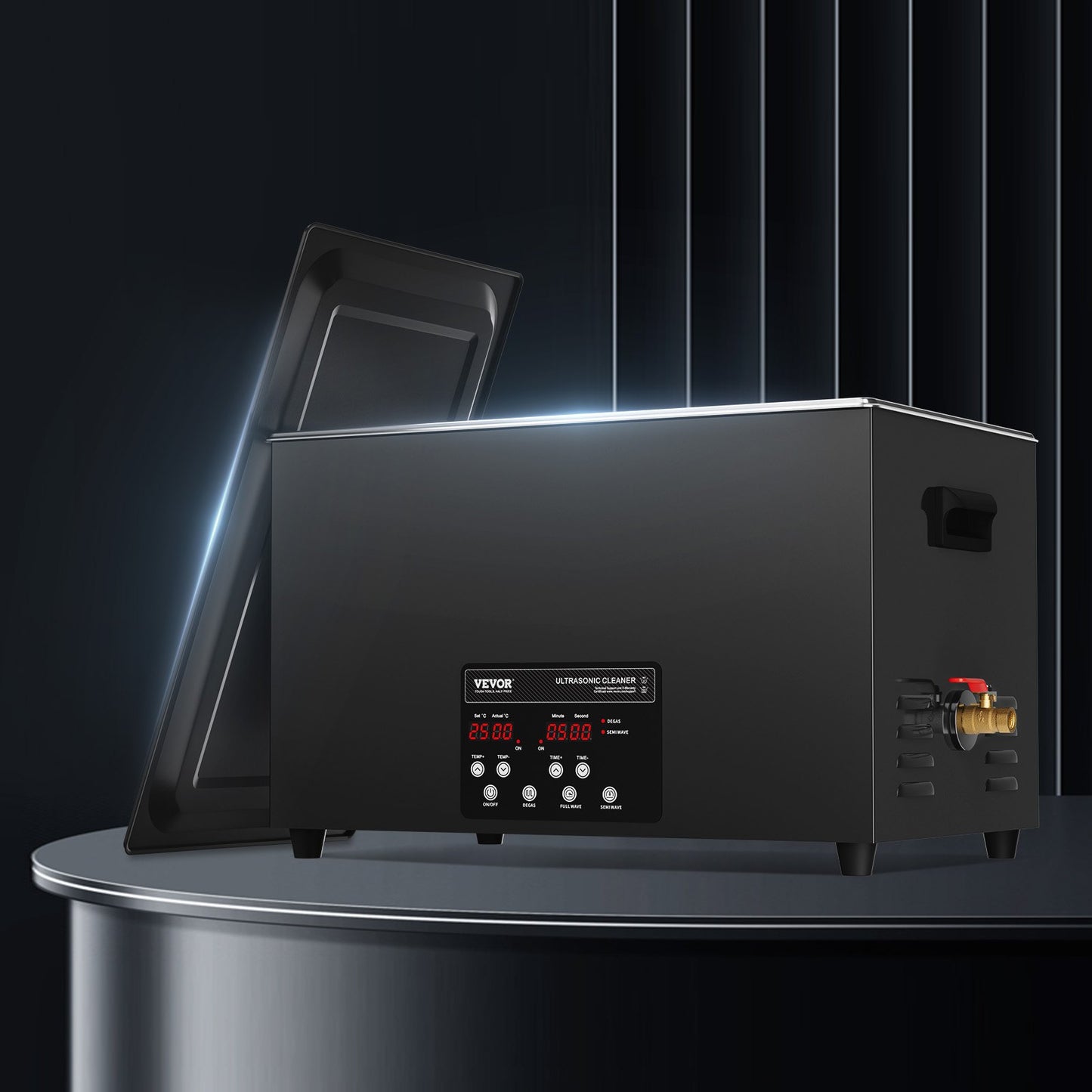 30L sonisk rengöringsmaskin, 600W digital ultraljudsrengöringsmaskin med uppgraderad avgasning och skonsamt läge, 40kHz industriell ultraljudsrengöring med timer och värmare för smyckesverktyg med retainer