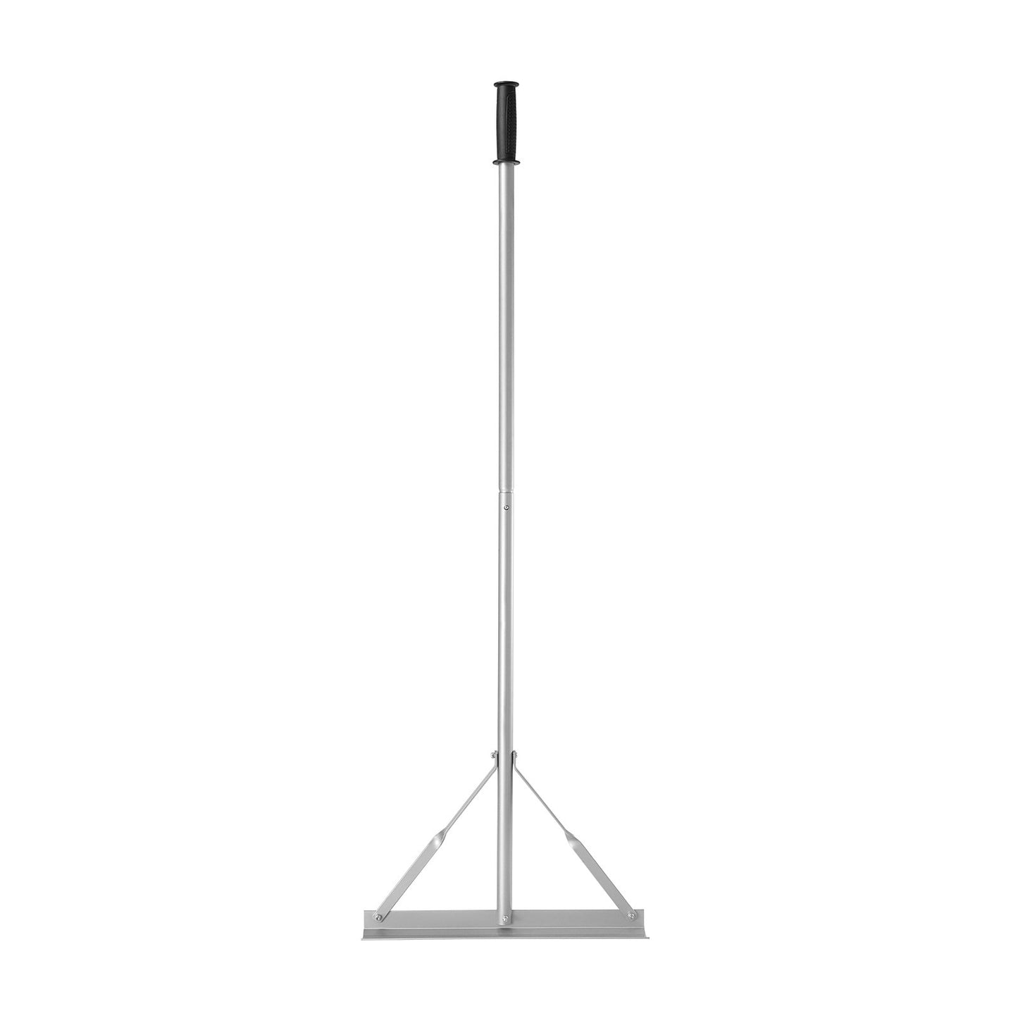 Landskapsräfsa, 1510 mm handtag, 508 mm brett huvud, stort och kraftigt vattenpass i aluminium, asfaltsräfsa för asfalt- och markutjämning, betongbeläggning, sandutjämning, inga tänder