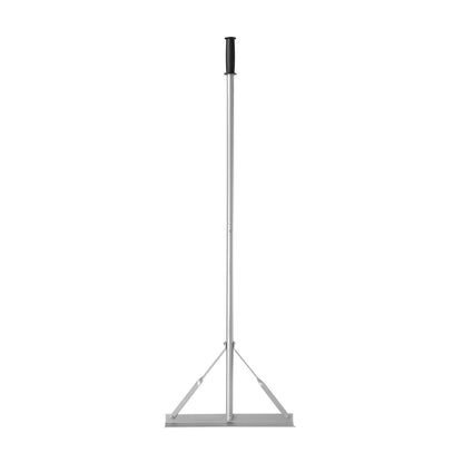 Landskapsräfsa, 1510 mm handtag, 508 mm brett huvud, stort och kraftigt vattenpass i aluminium, asfaltsräfsa för asfalt- och markutjämning, betongbeläggning, sandutjämning, inga tänder