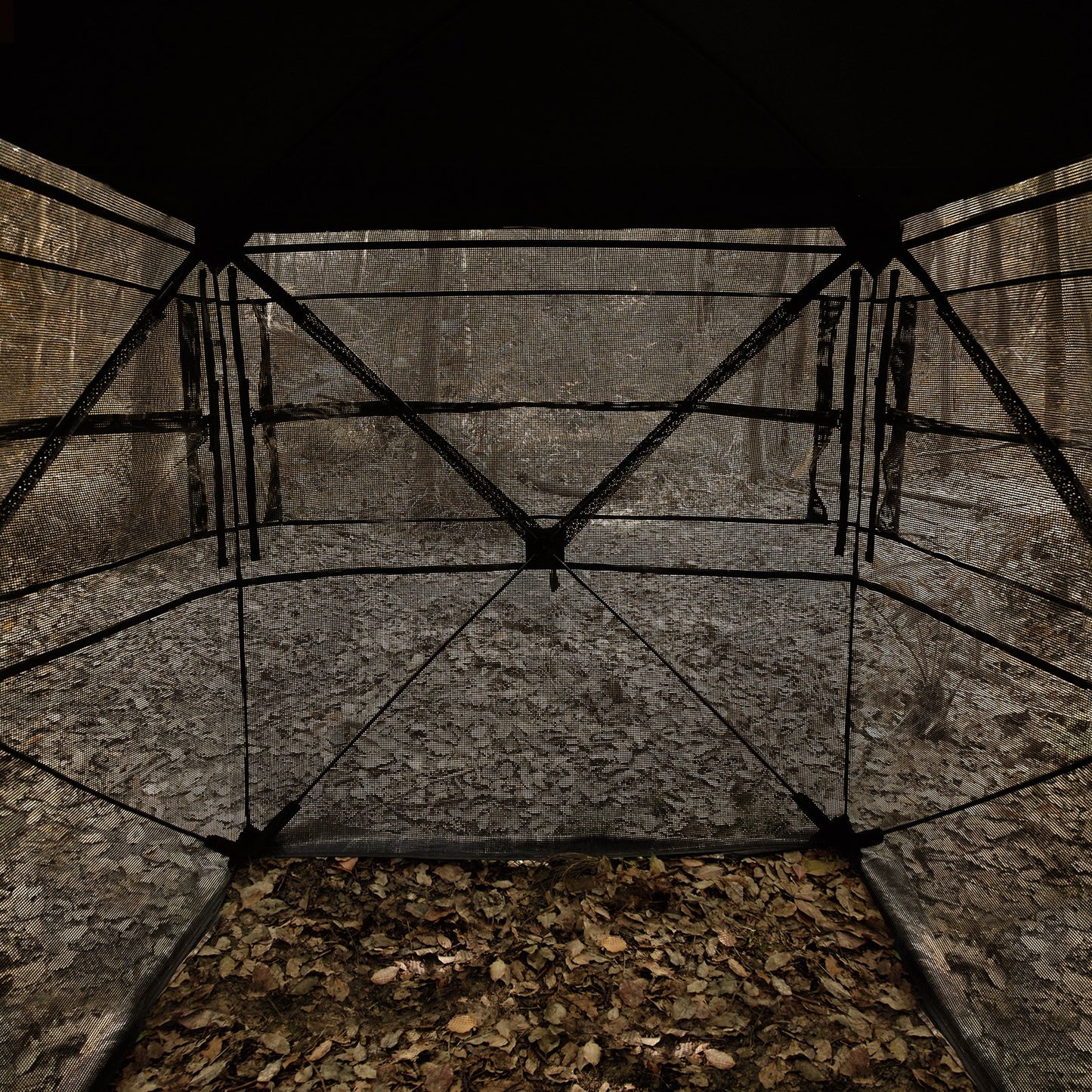 Jaktrullgardin 270° genomskinlig markrullgardin enkelriktad nät för 2-3 personer