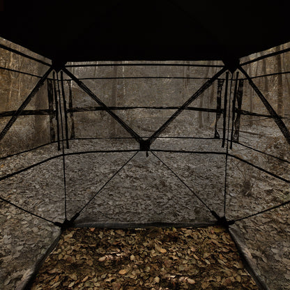 Jaktrullgardin 270° genomskinlig markrullgardin enkelriktad nät för 2-3 personer