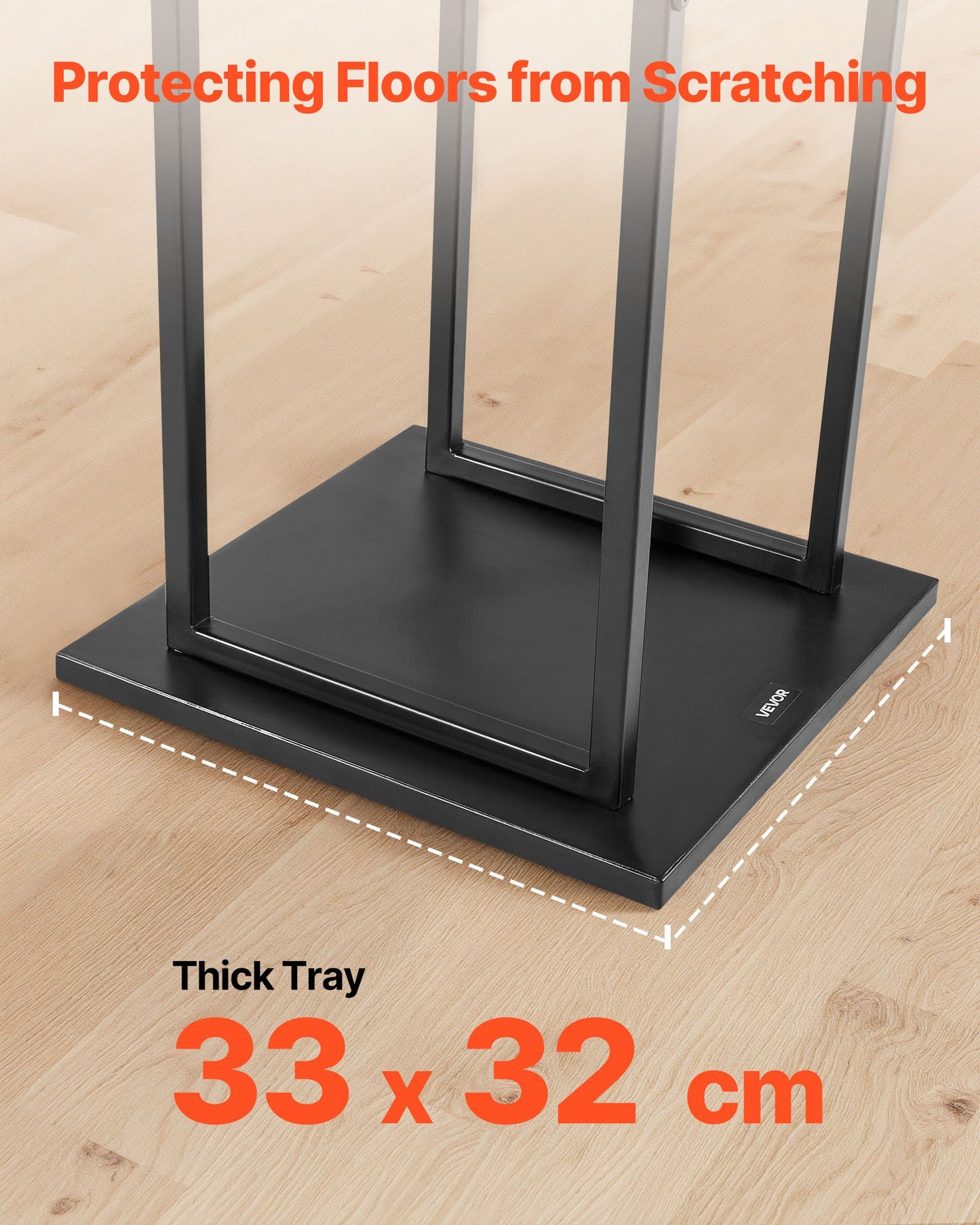 Vedställ för inomhusbruk, 33 × 32 × 112 cm vedhållare, rymmer upp till 45 kg, högt vedställ, vedhållare i pulverlackerat stål, kraftig vedhylla för eldstad