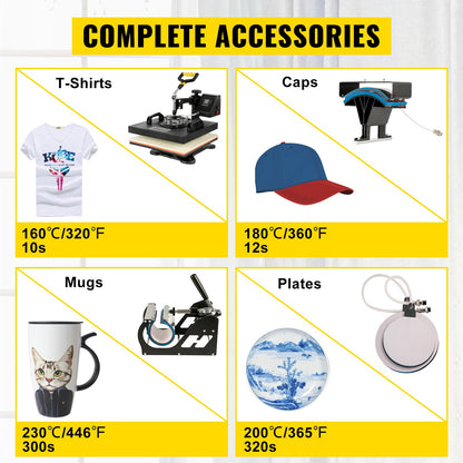 5-i-1 värmepress 38,1 x 38,1 cm överföringslock 134,6 cm vinylskärare plotter skärning 3 blad