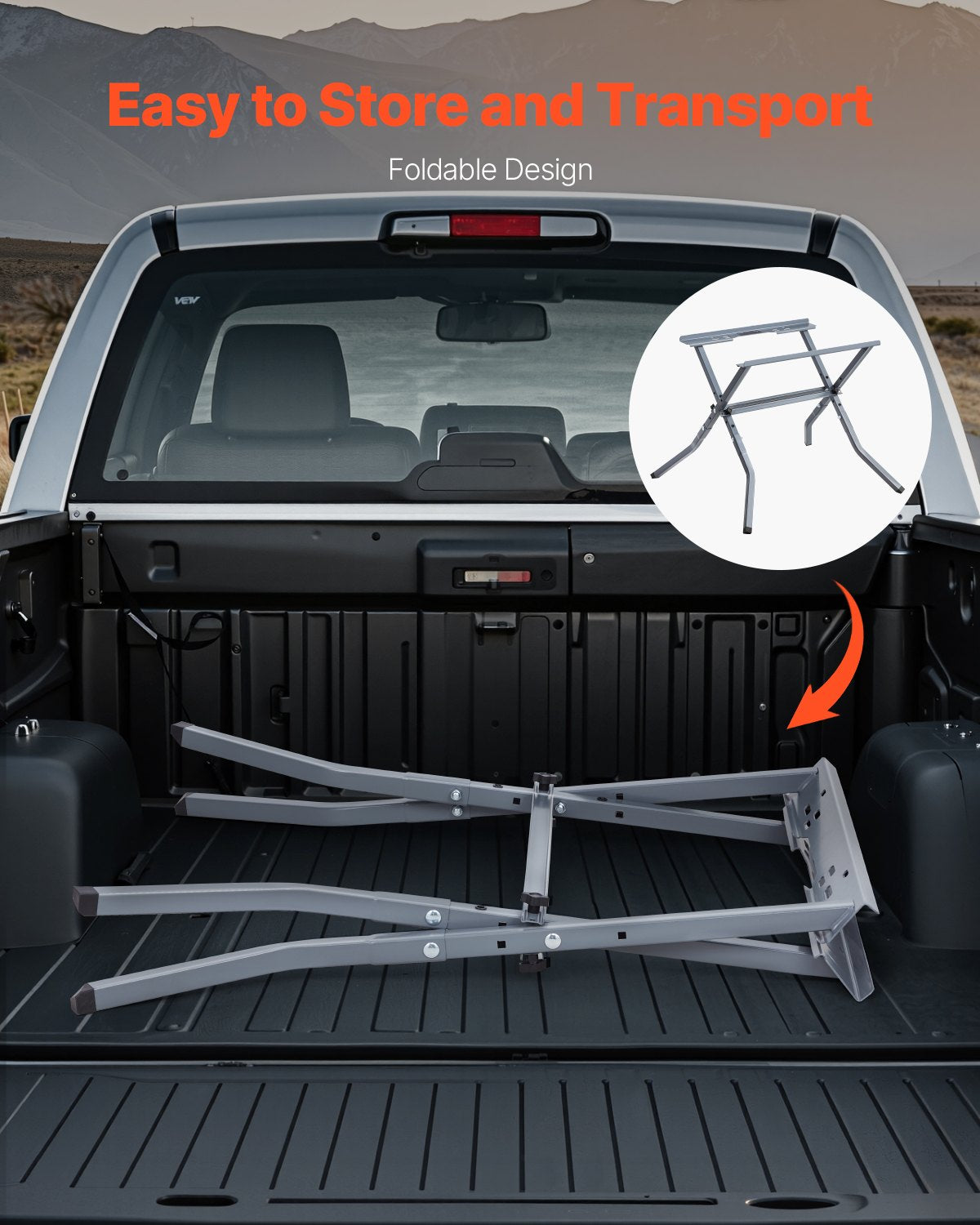 Hopfällbart stativ för bordssåg, lastkapacitet 158,76 kg, bärbart och kompakt stativ för bordssåg, kraftig konstruktion, enkel förvaring, hopfällbar design, universal för de flesta märken av bordssågar