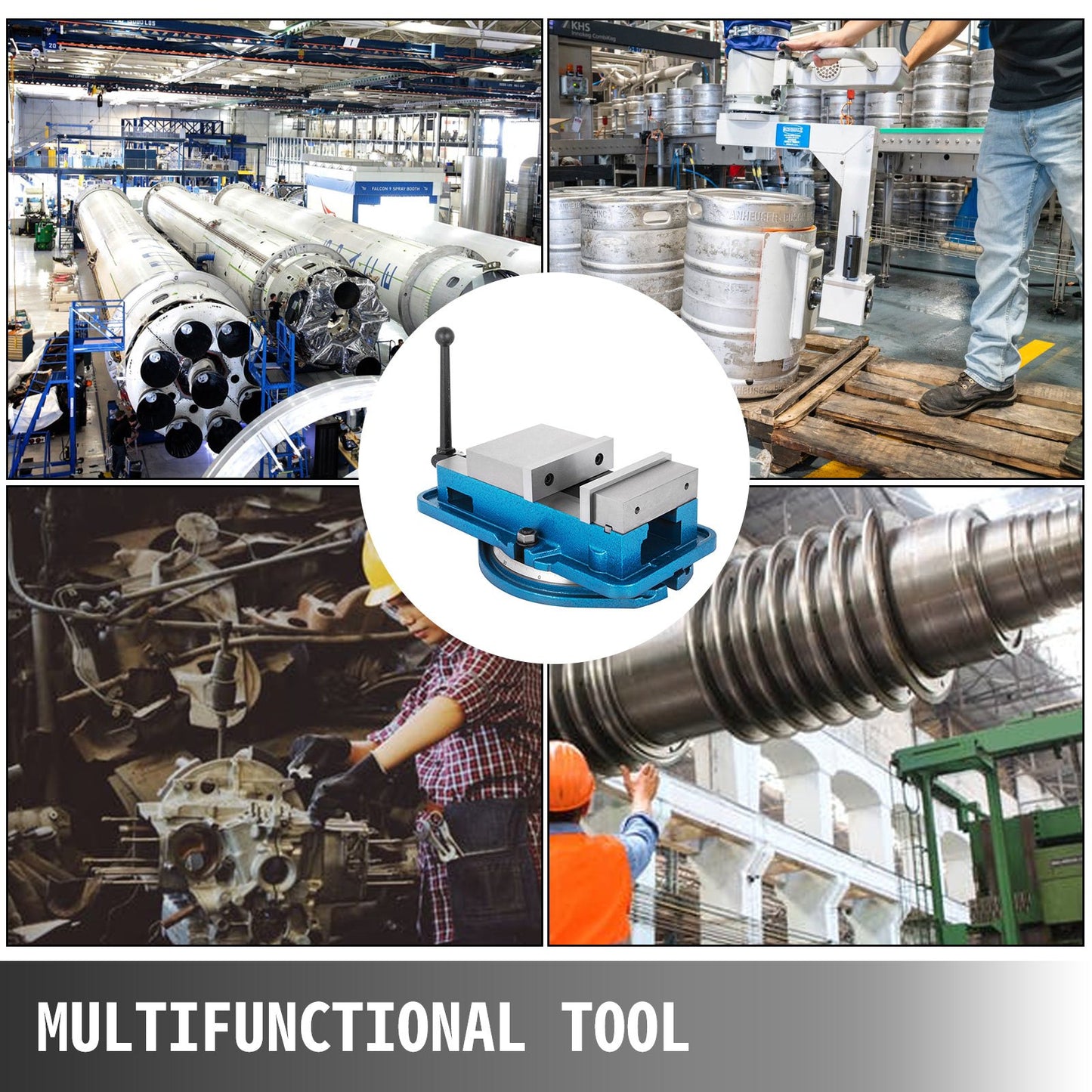 80 mm kraftigt frässkruvstycke Bänkklämskruvstycke Högprecisionsklämskruvstycke 3 tums käftbredd med 360 graders vridbar bas CNC-skruvstycke