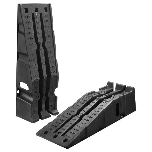 Bilramper, 2 st. 7257 kg totalvikt, 170 mm lyfthöjd, bärbara högprofilerade bilserviceramper för underhåll av hemmagarage och oljebyten, kraftiga för lastbilar, SUV-fordonsreparationer, svarta