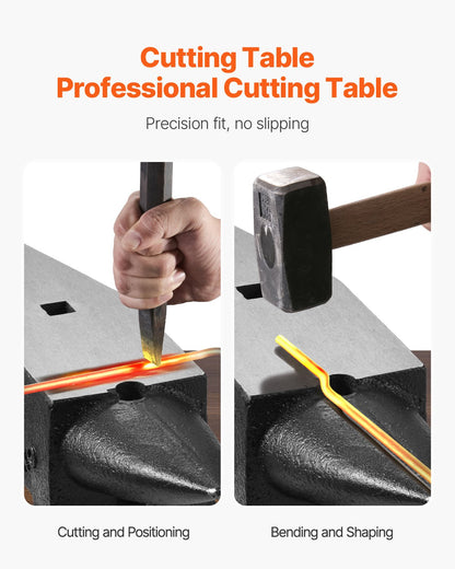 Gjutjärnsstäd, 10 kg städ av ett horn, med stor bänkskiva och stabil bas, höghårdhet, robust runt hornstäd, smed, för formning, bockning