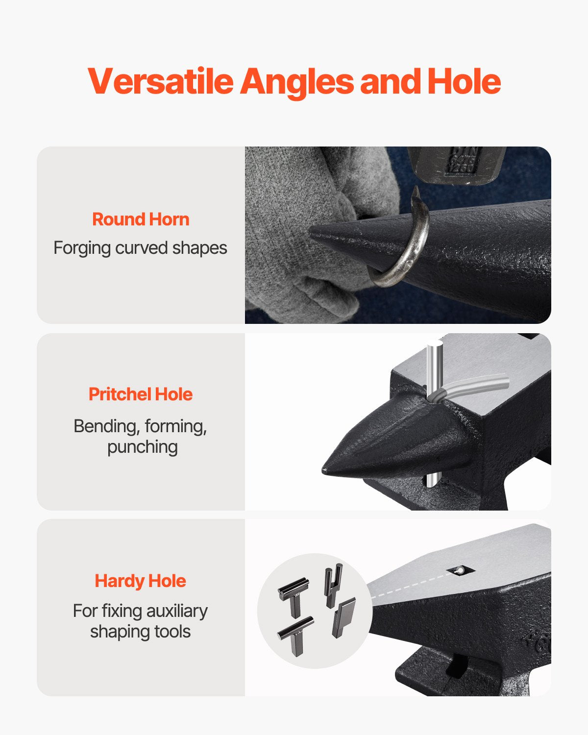 Gjutjärnsstäd, 10 kg städ av ett horn, med stor bänkskiva och stabil bas, höghårdhet, robust runt hornstäd, smed, för formning, bockning