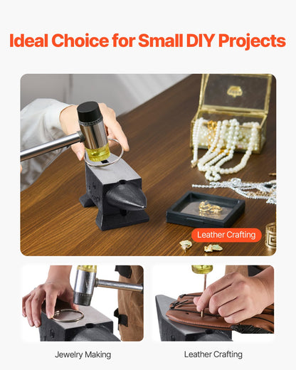 Gjutjärnsstäd, 10 kg städ av ett horn, med stor bänkskiva och stabil bas, höghårdhet, robust runt hornstäd, smed, för formning, bockning