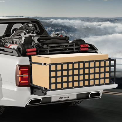 Bakluckenät, 60 x 18 tum, Kraftigt lastnät för lastbilsflak med 4 justerbara teleskopremmar, Utdragbart och hållbart, Flexibel justering, Lämplig för pickup, släpvagn, lastbil, Jeep, SUV