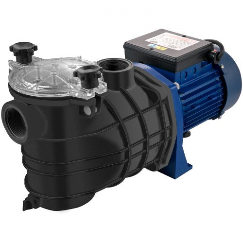 750 W (1 hk) poolpump, 15000 l/h 750 W poolpump Infälld/markbaserad poolpump med silkorg Poolpumpmotor för rent poolvatten 50 mm (1,97 tum) inlopps-/utloppsfilterpump med 2 slangkopplingar