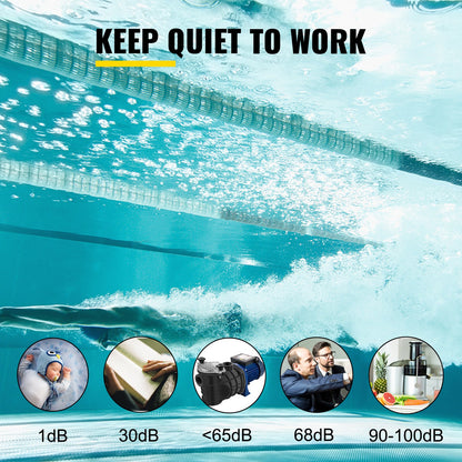 750 W (1 hk) poolpump, 15000 l/h 750 W poolpump Infälld/markbaserad poolpump med silkorg Poolpumpmotor för rent poolvatten 50 mm (1,97 tum) inlopps-/utloppsfilterpump med 2 slangkopplingar