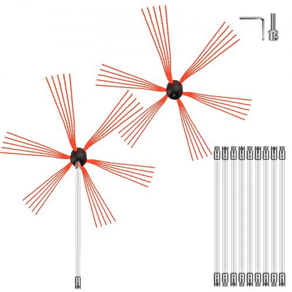 Sotare för skorstenar Skorstensrengöringskit 1005,8 cm Sotätare Skorstensrengöringskit