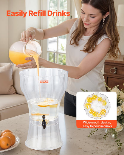 Dryckesdispenser, 13L dryckesdispenser för fester, Plastjuicedispensrar med droppfri kran, Iste-citronjuice-vattendispensrar, för restauranger, hotell, fester