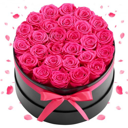 Forever Flowers, 27 konserverade rosor i en låda, Eternal Flowers Immortal Bukett Födelsedagspresent för leverans Prime Women Her Wife Mothers, Jubileum, Alla hjärtans dag, Jul, Rosröd