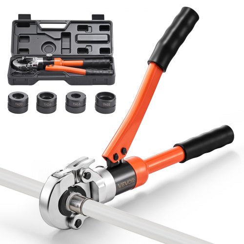 Hydraulisk rörpressverktyg, PEX- och aluminium-plaströrkopplingar med TH16 TH20 TH26 TH32 käftar och bärväska, presskrimpverktygssats för VVS-reparationer och installationer