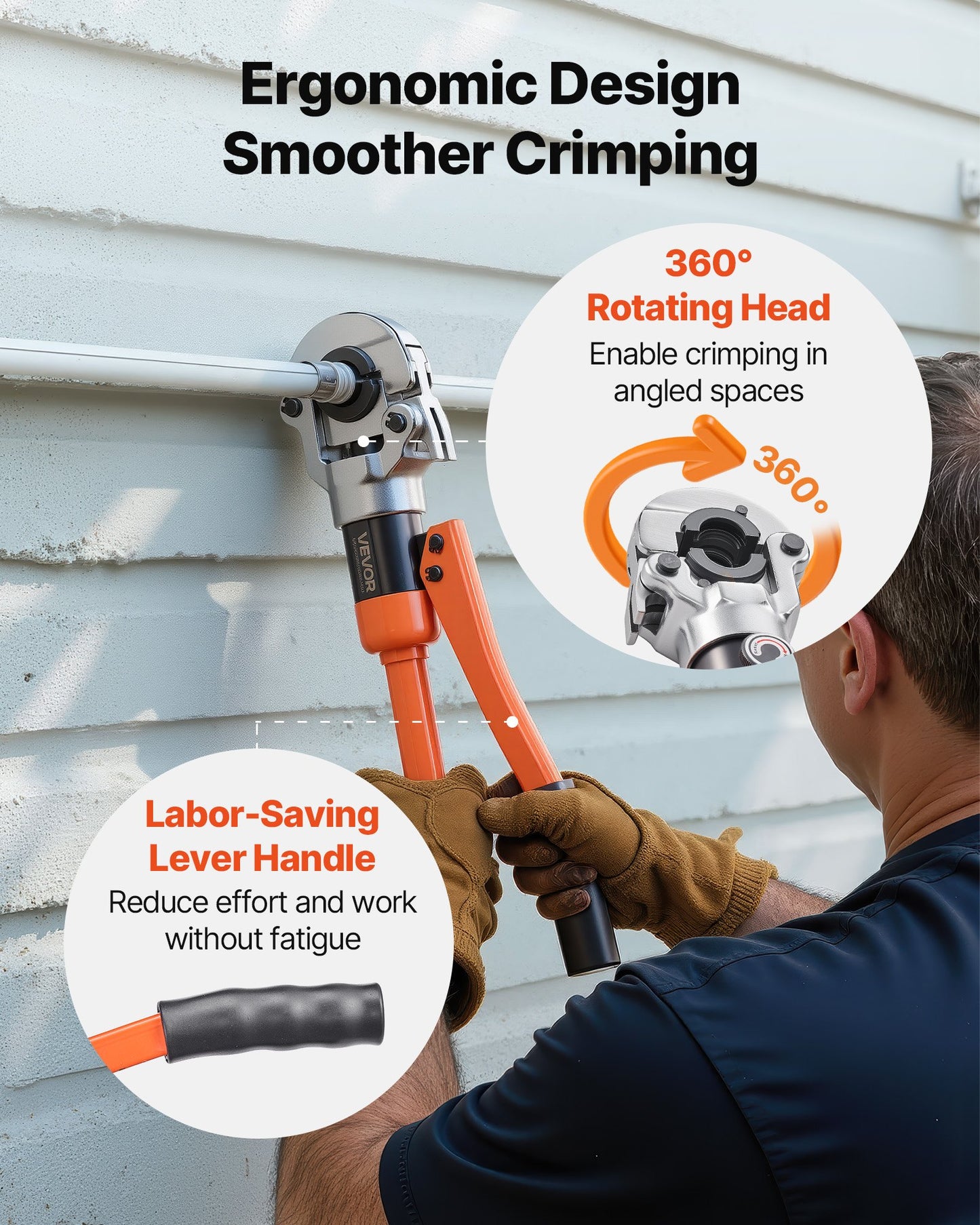 Hydraulisk rörpressverktyg, PEX- och aluminium-plaströrkopplingar med TH16 TH20 TH26 TH32 käftar och bärväska, presskrimpverktygssats för VVS-reparationer och installationer