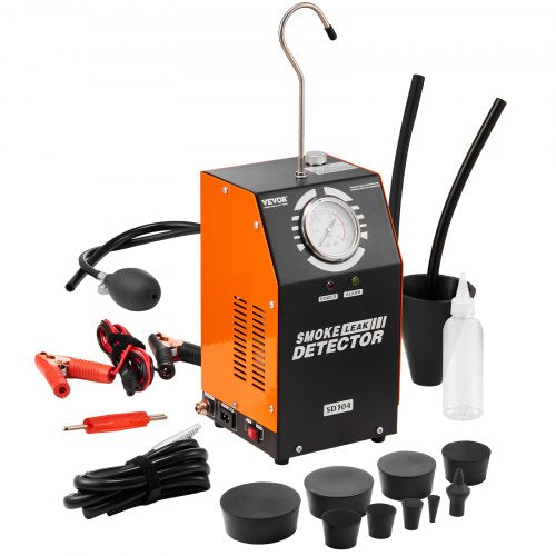 Läckagedetektor för bilrökmaskin, läckagetestare för avdunstning av rökmaskin med inbyggd luftpump och tryckmätare, dubbelläges vakuumrörsbränslediagnostisk detektor för DC12V-bilar, lastbilar, fyrhjulingar