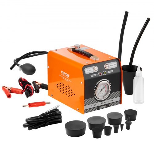 Läckagedetektor för bilrökmaskin, läckagetestare för avdunstning av rökmaskin med inbyggd luftpump och tryckmätare, diagnostisk läckagedetektor med dubbla lägen för vakuum-, bränsle- och rörledningssystemtestning