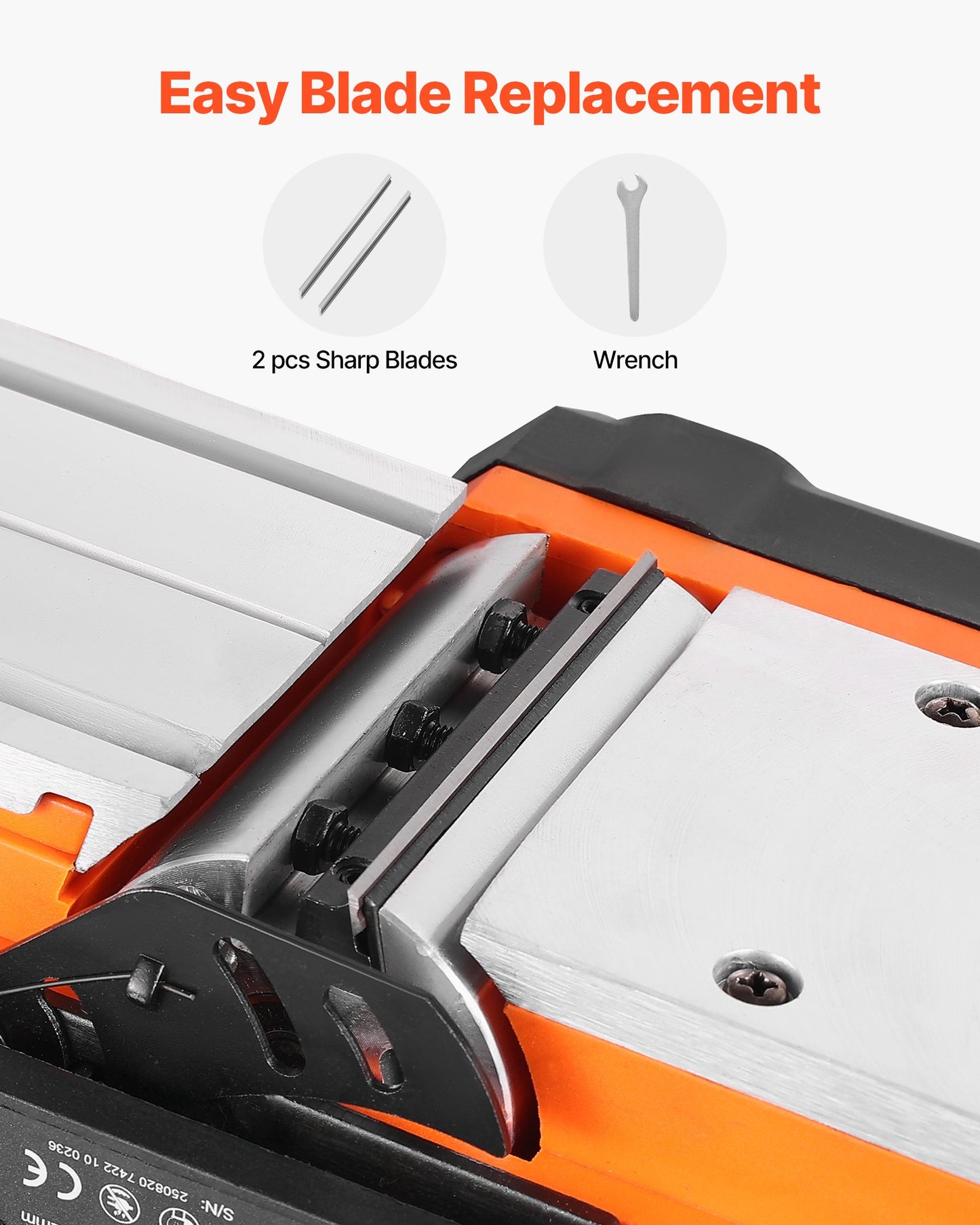 Elektrisk handhyvel, 82 mm skärbredd, 900 W 14500 RPM Sladdansluten handhyvel för trä, med justerbart skärdjup, 2 blad, för träbearbetning, träfas, gör-det-själv, slät yta, snickeriverktyg