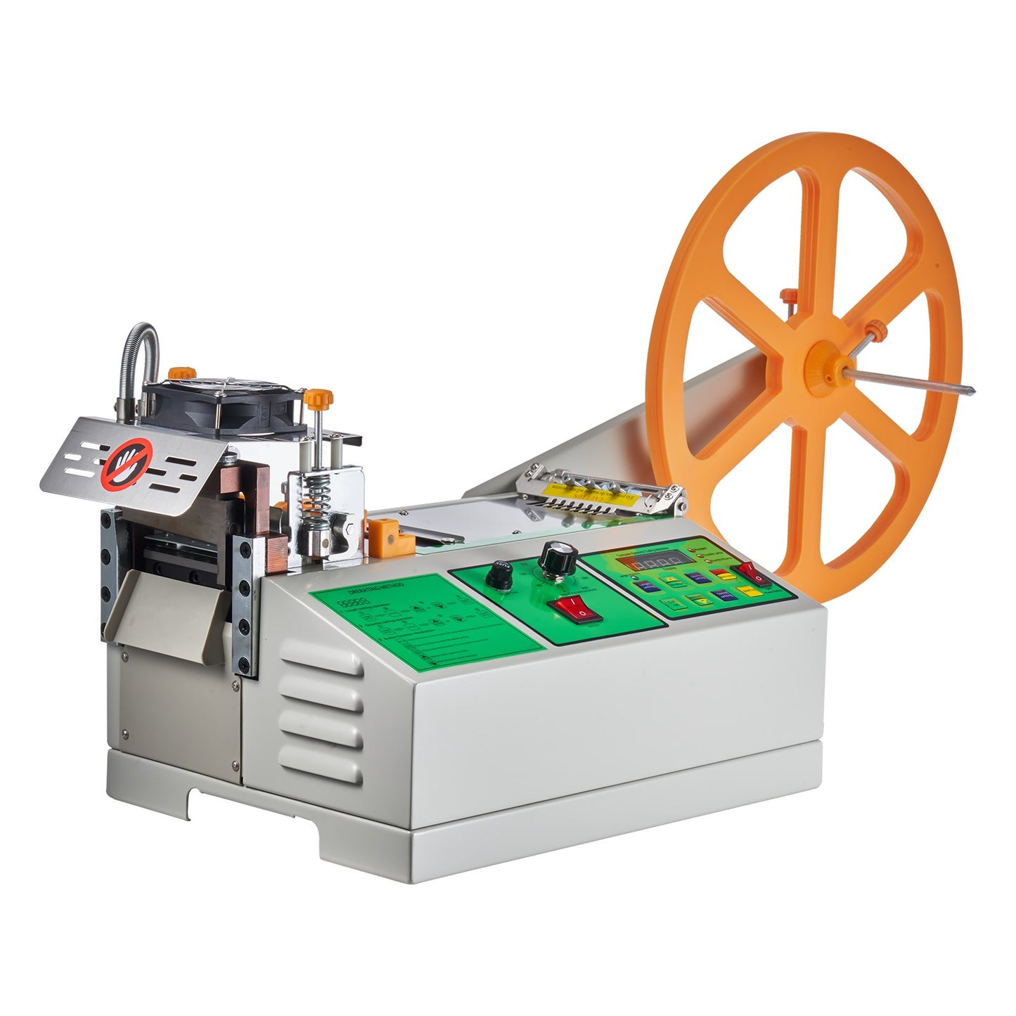 Automatisk bandskärmaskin, varm- och kallbandsskärmaskin med justerbar temperatur och LCD-display, blixtlåsskärare för nylonband, resårband, skosnören