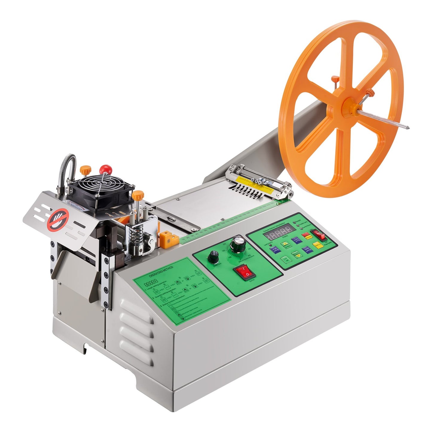 Automatisk bandskärmaskin, varm- och kallbandsskärmaskin med justerbar temperatur och LCD-display, blixtlåsskärare för nylonband, resårband, skosnören