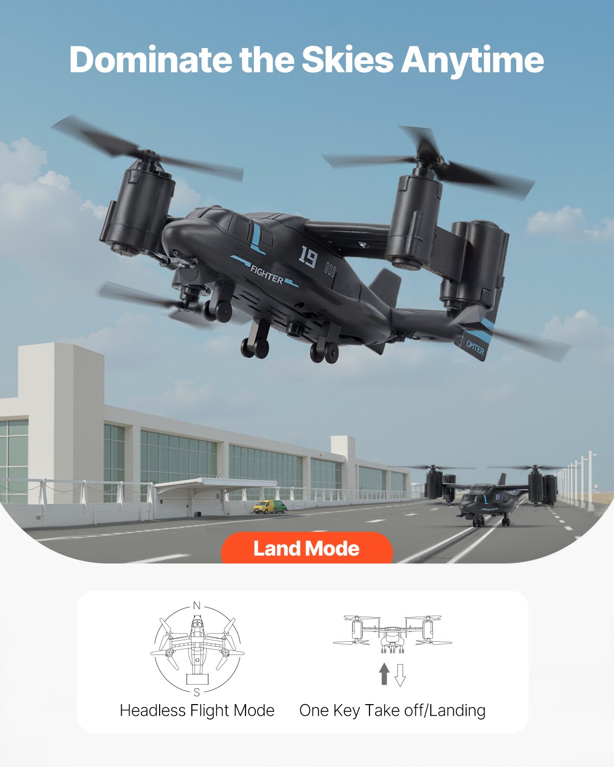 RC-helikopter, 2,4 GHz fjärrstyrd helikopter med gyro, 4-kanaligt RC-flygplan för nybörjare, vingljus och start/landning med en knapp, flygande flygplansleksaker för barn från 8 år