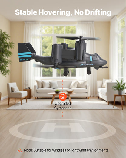 RC-helikopter, 2,4 GHz fjärrstyrd helikopter med gyro, 4-kanaligt RC-flygplan för nybörjare, vingljus och start/landning med en knapp, flygande flygplansleksaker för barn från 8 år