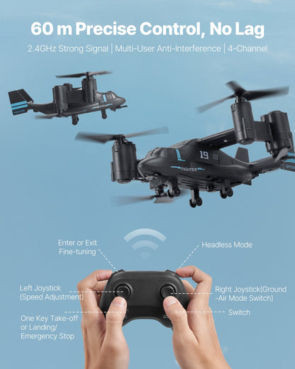 RC-helikopter, 2,4 GHz fjärrstyrd helikopter med gyro, 4-kanaligt RC-flygplan för nybörjare, vingljus och start/landning med en knapp, flygande flygplansleksaker för barn från 8 år
