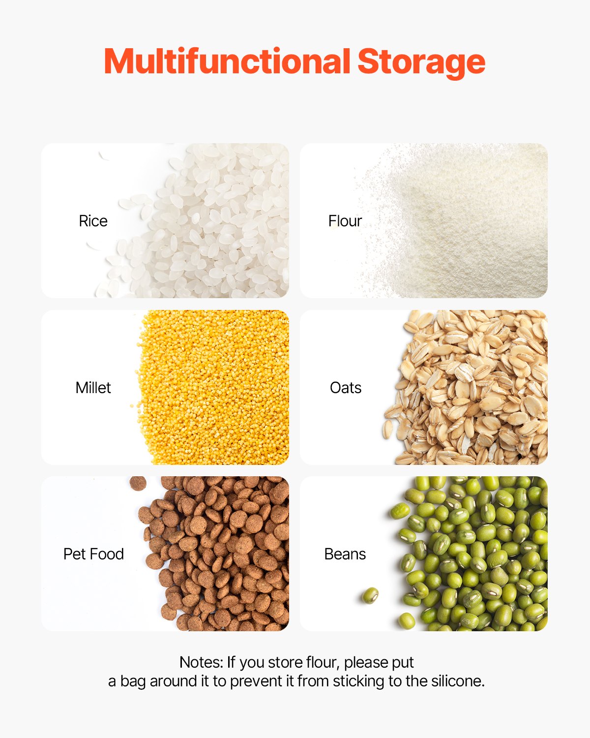 Risförvaringsbehållare, 4,5 gallon/20 l x 2 kapacitet stor hundmatsbehållare, köksingredienser spannmål mjölbehållare, husdjursfoderbehållare med hjul, 2 mätkoppar, lufttätt lock, 2-pack