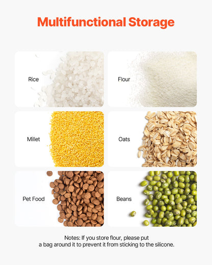 Risförvaringsbehållare, 4,5 gallon/20 l x 2 kapacitet stor hundmatsbehållare, köksingredienser spannmål mjölbehållare, husdjursfoderbehållare med hjul, 2 mätkoppar, lufttätt lock, 2-pack