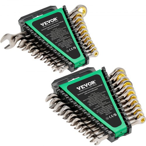 Kombinationsnyckelsats, 24-delars spärrnyckelsats med organiseringsställ, Cr-V stålnyckelsats SAE 1/4" till 7/8", metrisk 8 mm till 19 mm, idealisk för vanliga hushåll, bilreparationer, nödsituationer